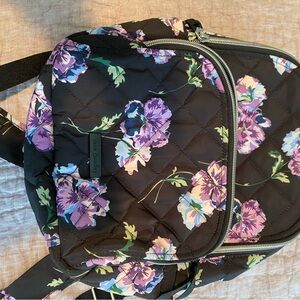 Vera Bradley Floating Plum Pansies- mini backpack